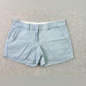 J. Crew Women’s Chino Mid Rise Blue Shorts Size 2 100% Cotton